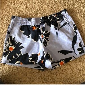 3 inch dark blue floral deign shorts